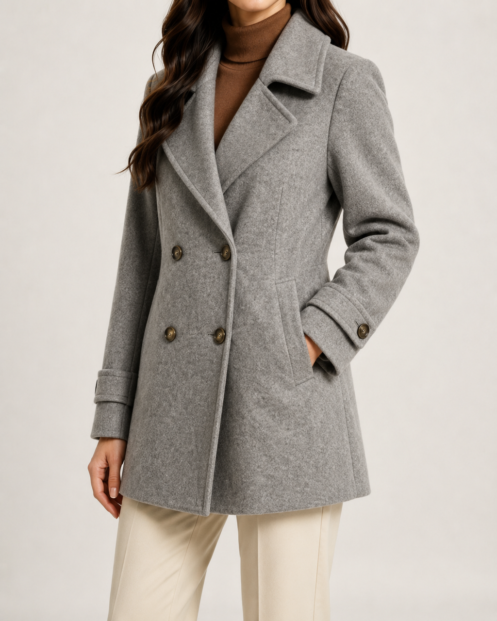 Kacob | Women's Short Tailored Pea Coat