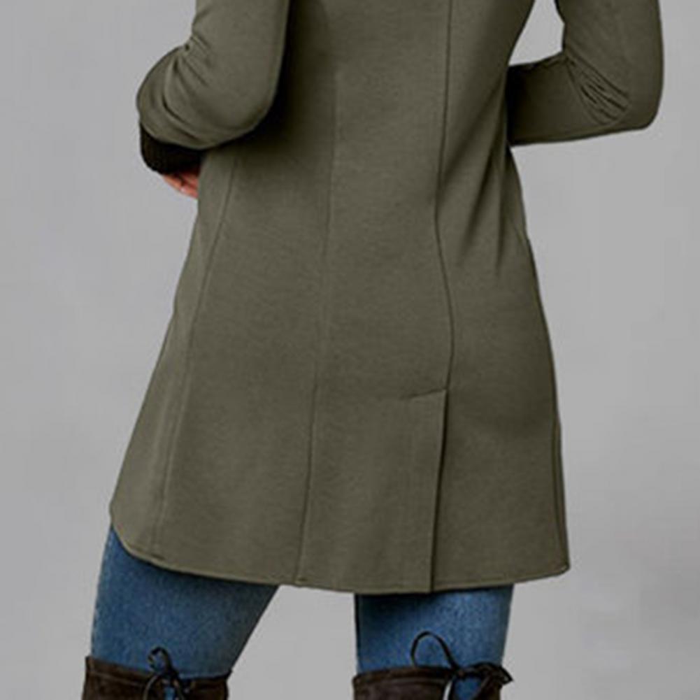 Women's Stand Collar Asymmetric Button Coat
