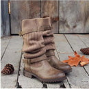 Kacob | Women's Strap Detail Slouch Winter Boots