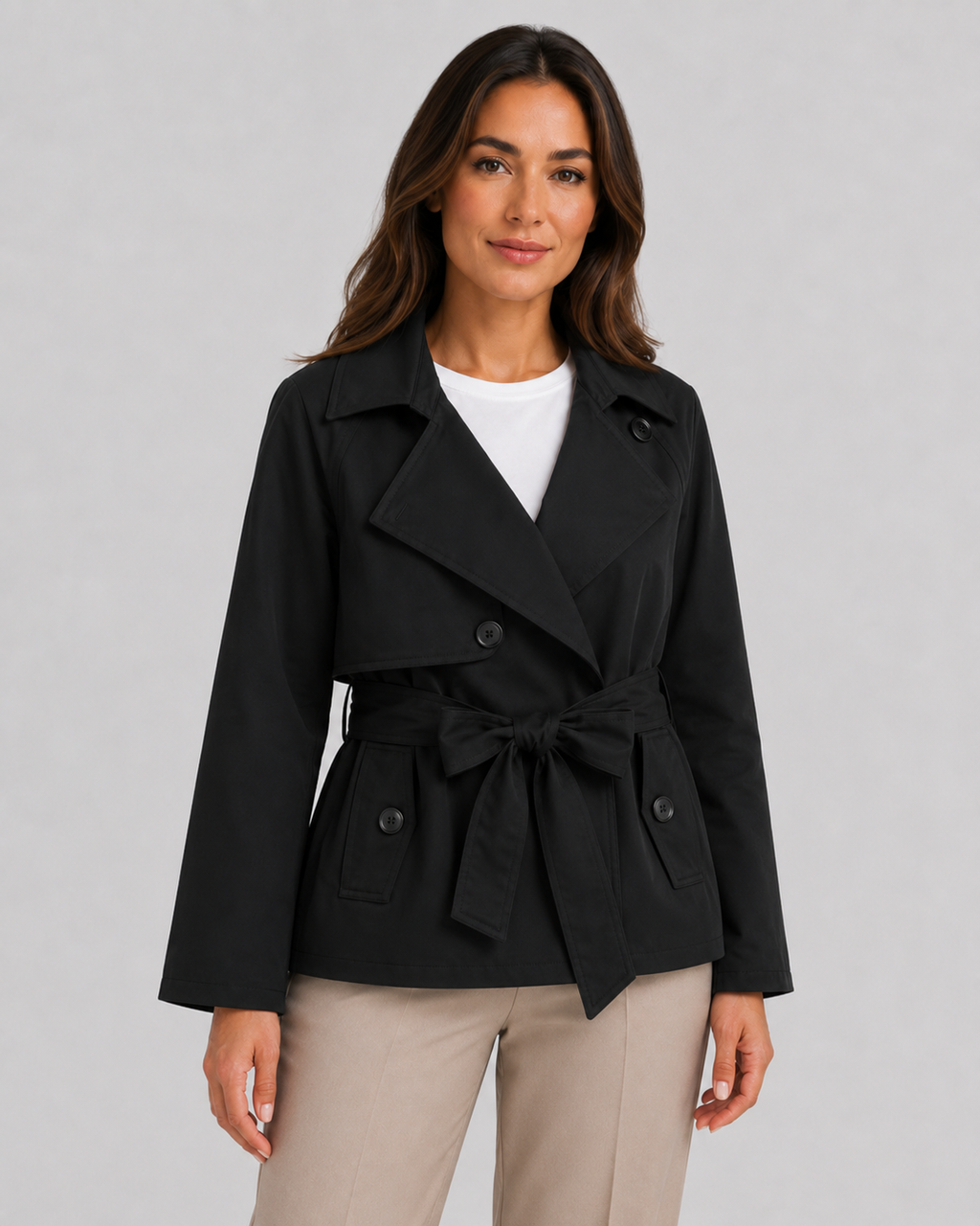 Kacob | Women's Tie Waist Trench Coat