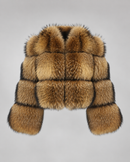 Kacob | Women's Tiered Faux Fur Cropped Jacket