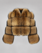 Kacob | Women's Tiered Faux Fur Cropped Jacket