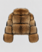 Kacob | Women's Tiered Faux Fur Cropped Jacket