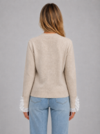 Kacob | Women's Trim Detail Crew Neck Knitted Jumper