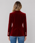 Kacob | Women's Velvet Single Button Blazer