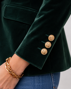 Kacob | Women's Velvet Single Button Blazer