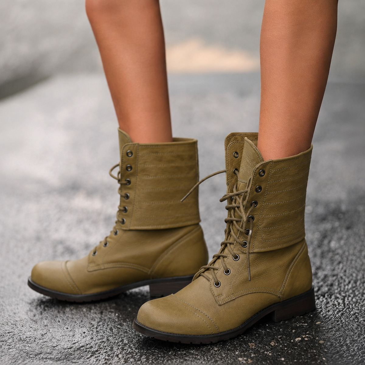 Kacob | Women's Vintage Lace-Up Boots
