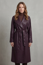 Kacob | Women's Waist-Cinching Belted Trench Coat