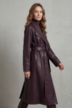 Kacob | Women's Waist-Cinching Belted Trench Coat