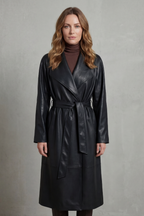 Kacob | Women's Waist-Cinching Belted Trench Coat