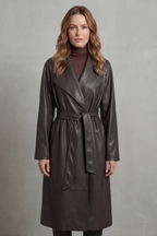 Kacob | Women's Waist-Cinching Belted Trench Coat
