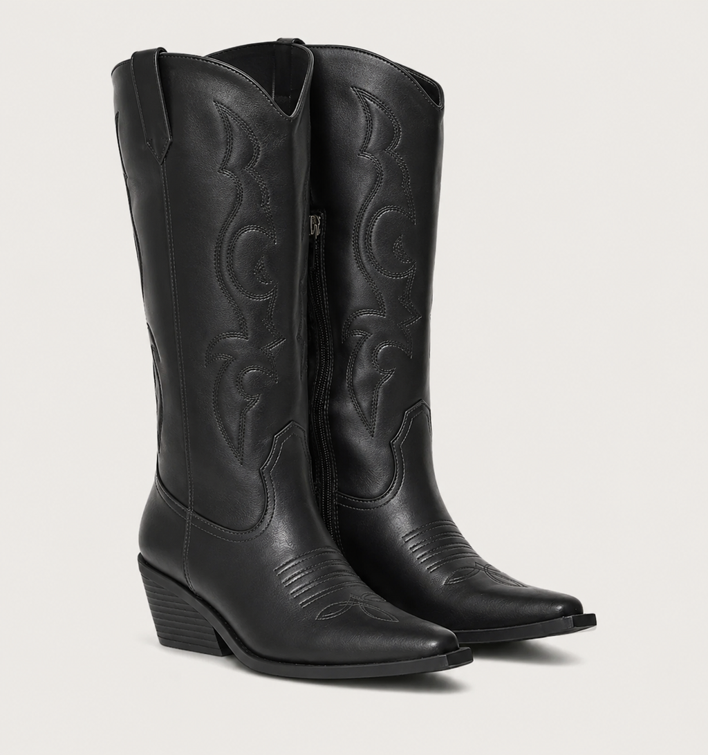 Kacob | Women's Western Pointed Toe Calf Boots