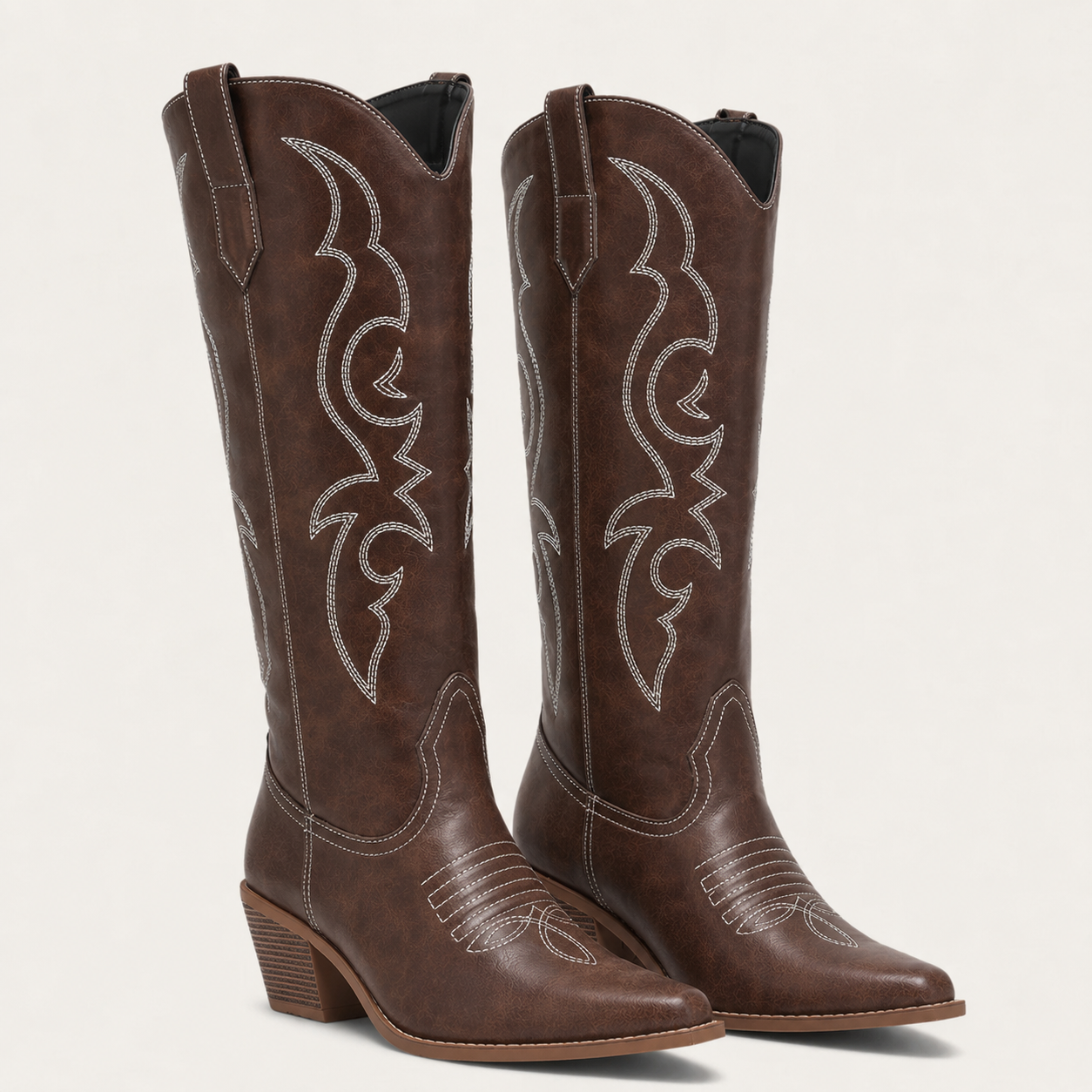 Kacob | Women's Western Pointed Toe Calf Boots