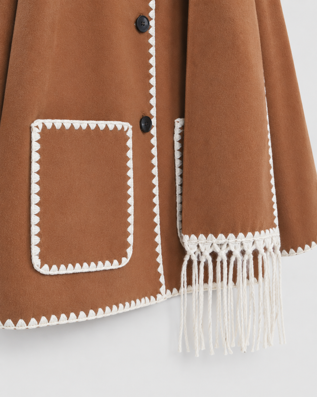 Kacob | Women's Whipstitch Scarf Coat