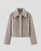 Kacob | Women's Wide Collar Faux Fur Jacket
