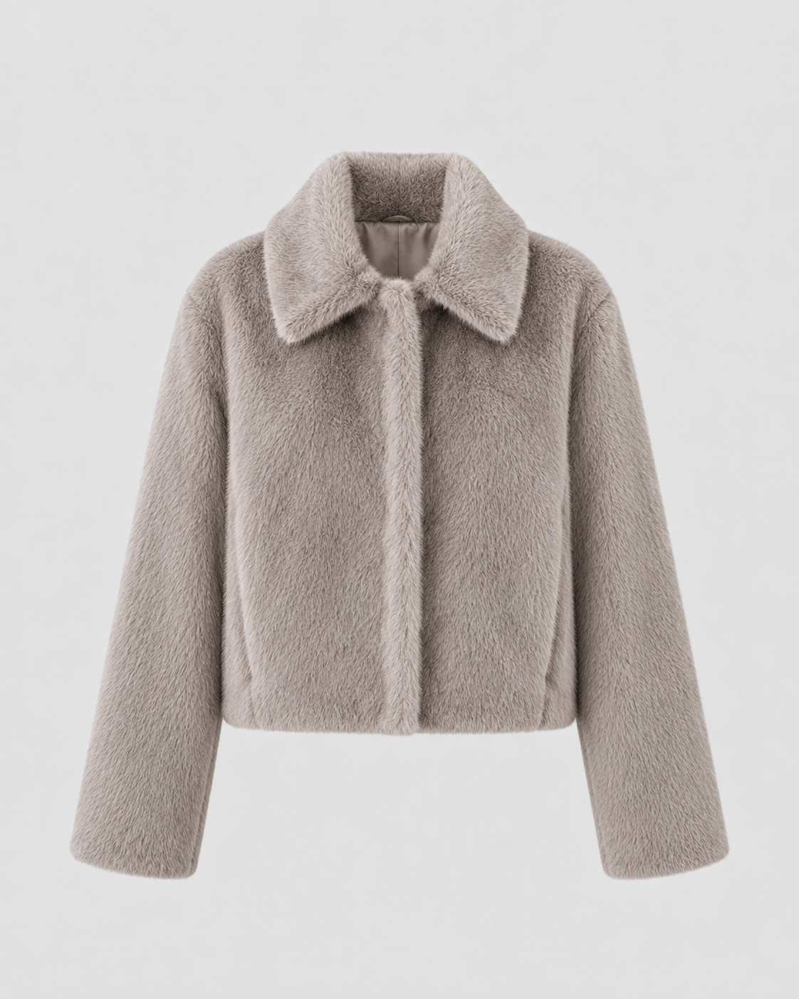 Kacob | Women's Wide Collar Faux Fur Jacket