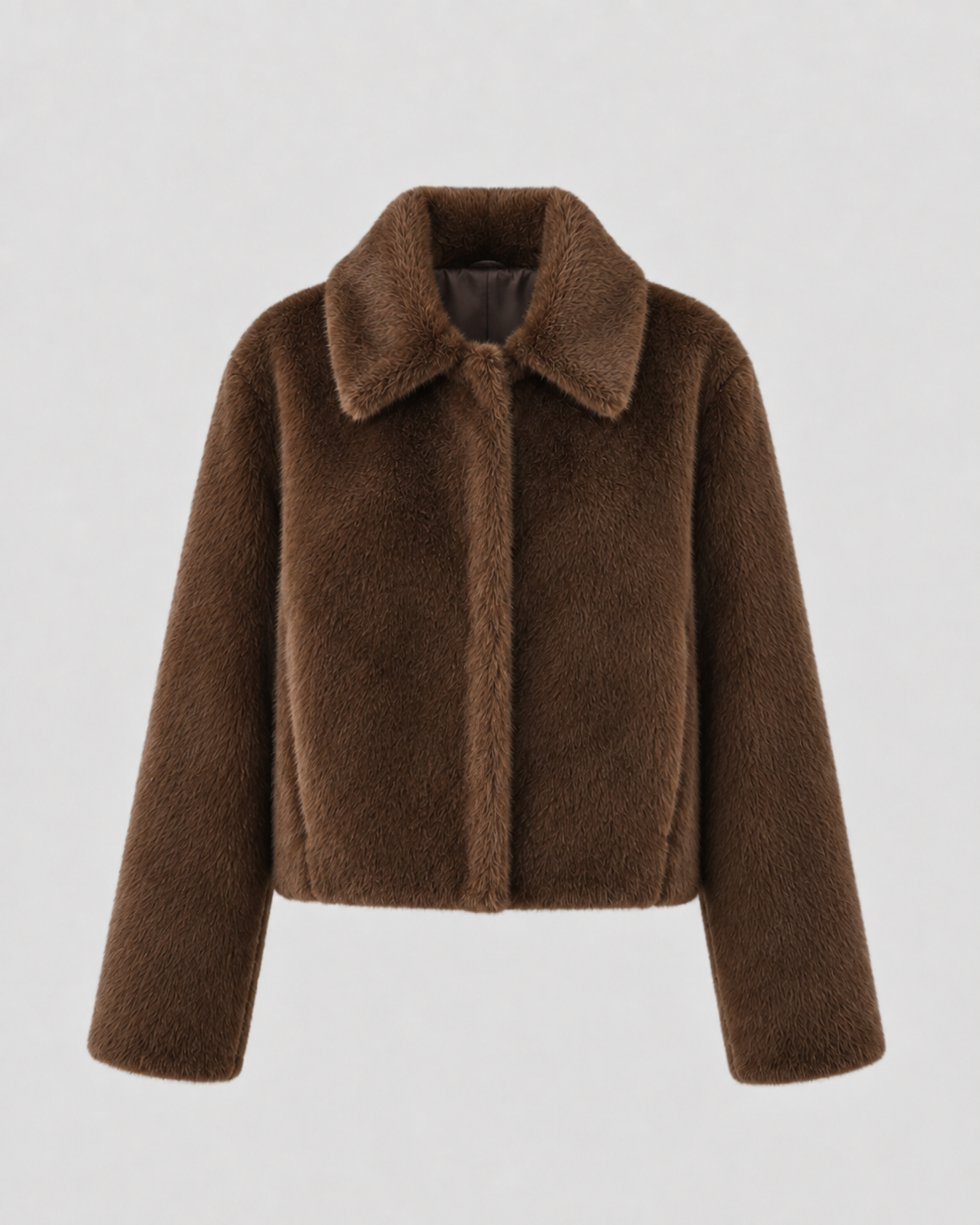 Kacob | Women's Wide Collar Faux Fur Jacket