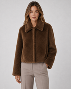 Kacob | Women's Wide Collar Faux Fur Jacket