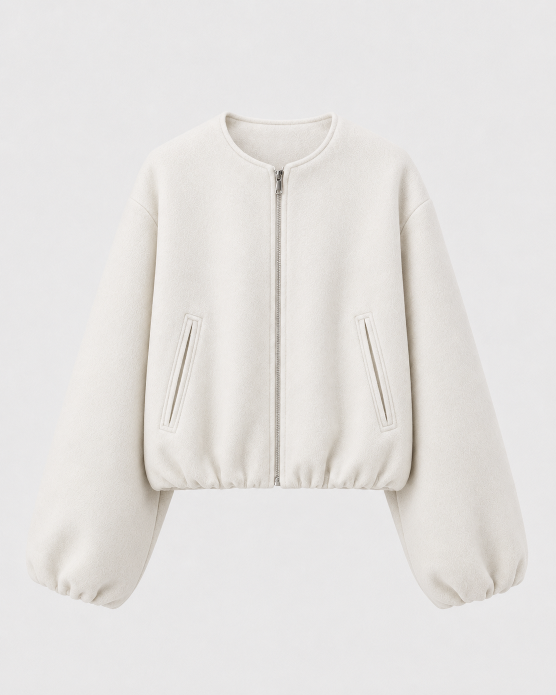 Kacob | Women's Wool-Blend Cropped Bomber Jacket