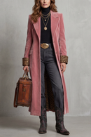 Kacob | Leopard Print Velvet Longline Coat