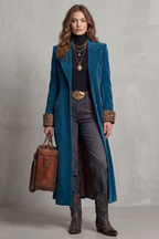 Kacob | Leopard Print Velvet Longline Coat