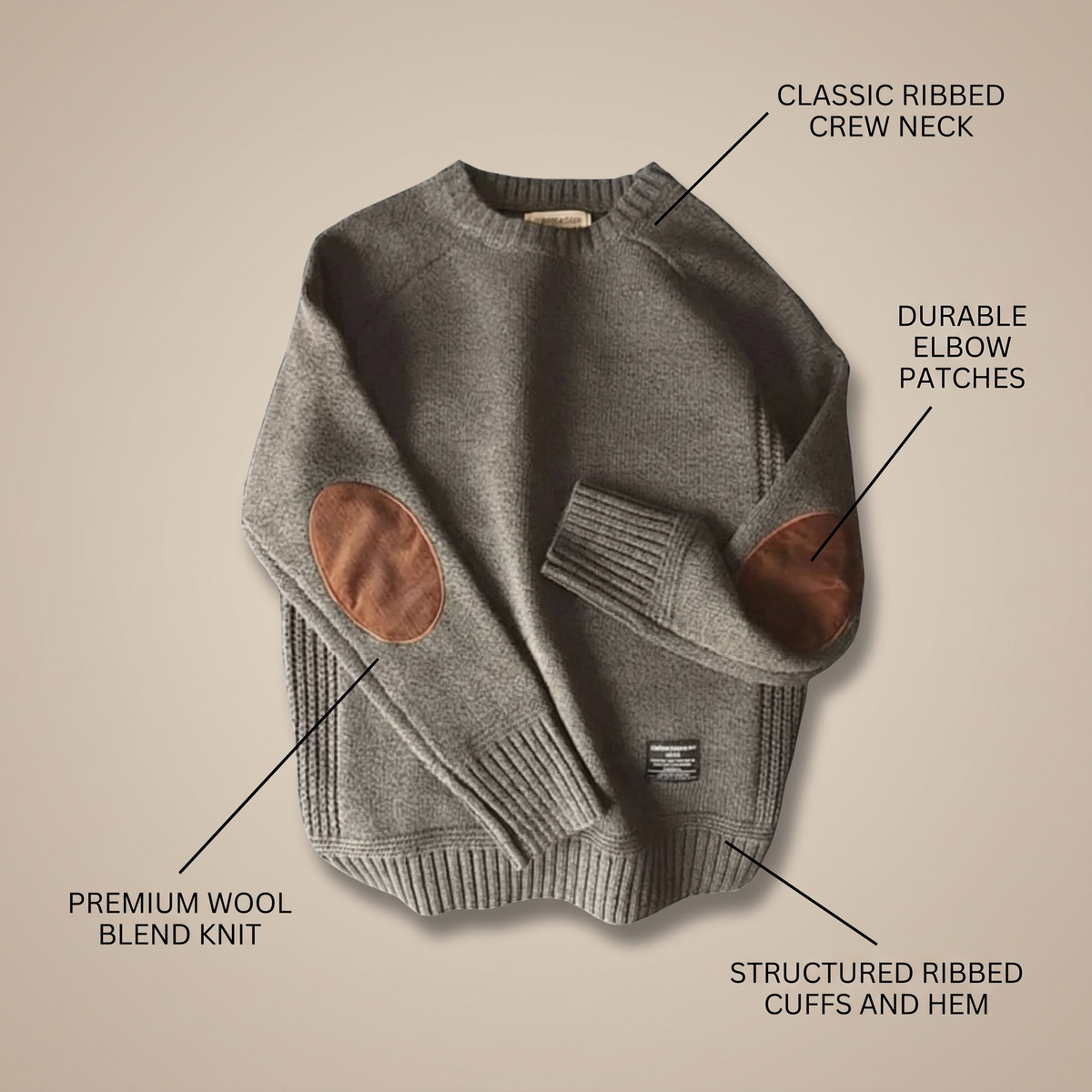 Kacob | Men's Alpine Style Knitted Jumper – Classic Winter Pullover