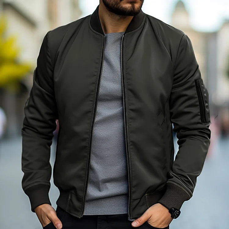 Kacob | Men's Bomber Jacket – Classic Zip Up Flight Jacket