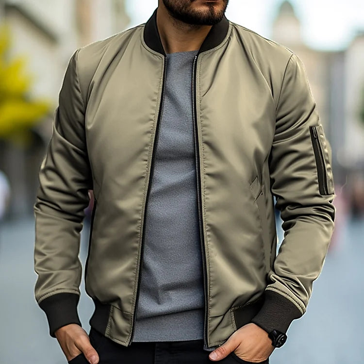 Kacob | Men's Bomber Jacket – Classic Zip Up Flight Jacket