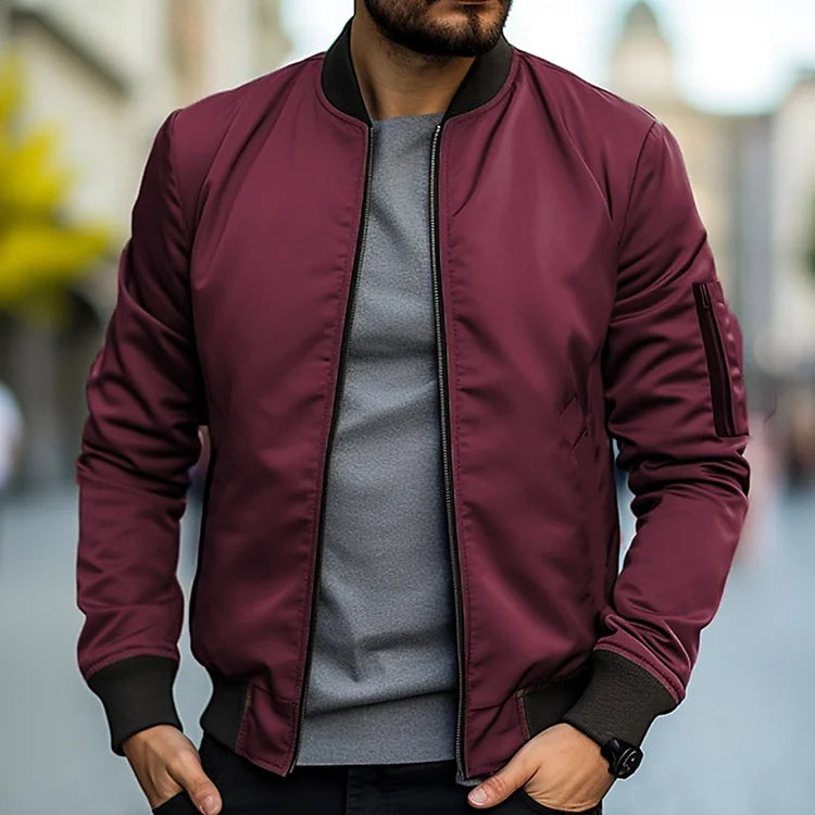 Kacob | Men's Bomber Jacket – Classic Zip Up Flight Jacket