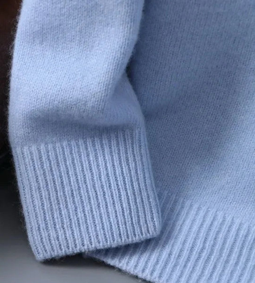 Kacob | Men's Brushed Crew Neck Knitted Jumper – Textured Pullover Jumper