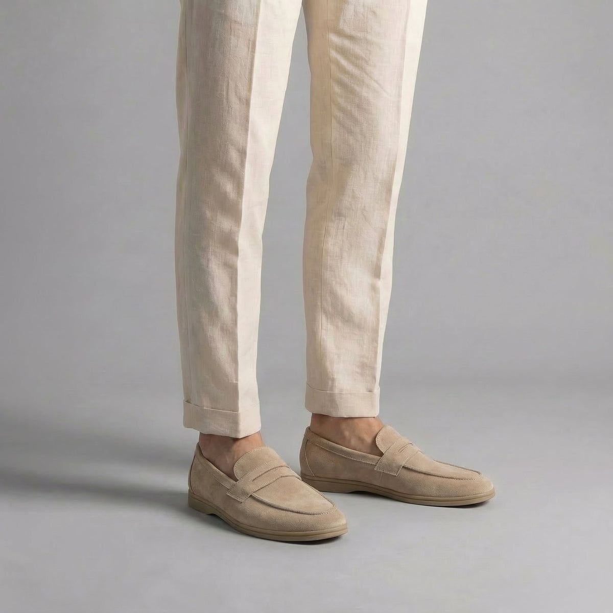 Kacob | Men's Brushed Penny Loafers – Casual Smart Slip On Shoes