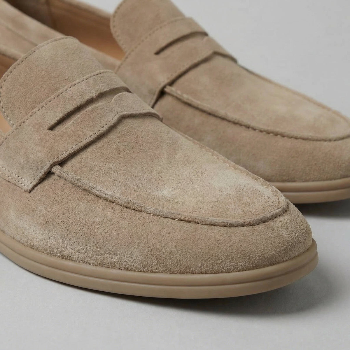 Kacob | Men's Brushed Penny Loafers – Casual Smart Slip On Shoes