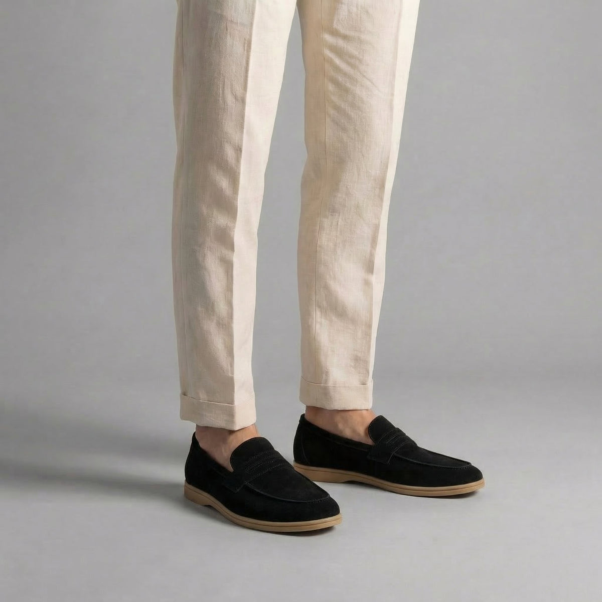 Kacob | Men's Brushed Penny Loafers – Casual Smart Slip On Shoes