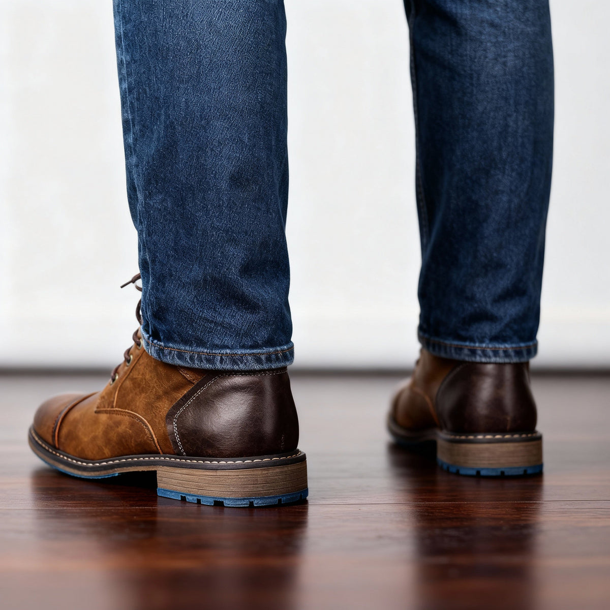 Kacob | Men's Cap Toe Lace Up Ankle Boots – Casual Smart Boots