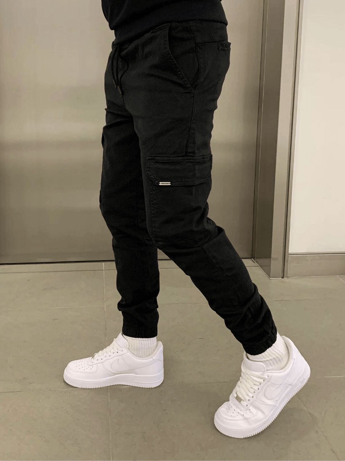 Kacob | Men's Cargo Trousers – Tapered Drawstring Utility Pants