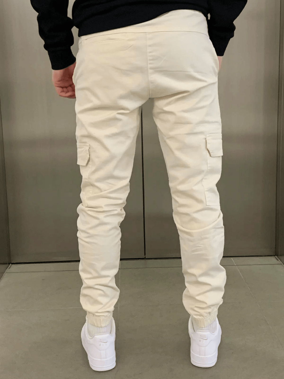 Kacob | Men's Cargo Trousers – Tapered Drawstring Utility Pants