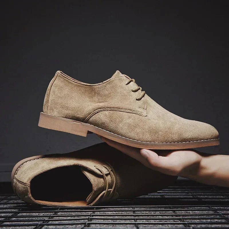 Kacob | Men's Casual Derby Shoes – Brushed Lace Up Shoes