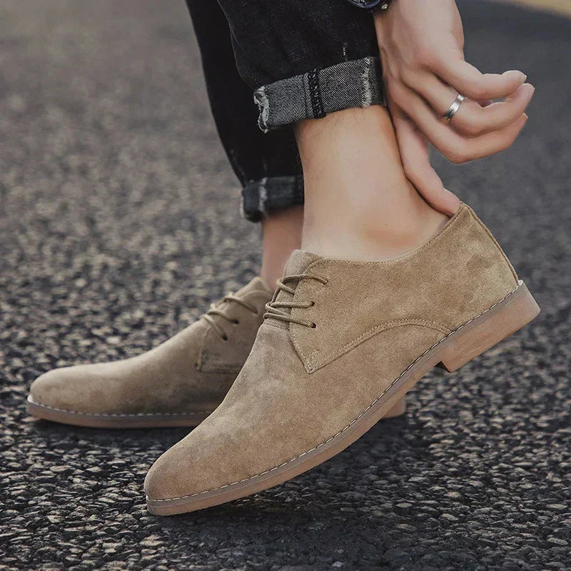Kacob | Men's Casual Derby Shoes – Brushed Lace Up Shoes