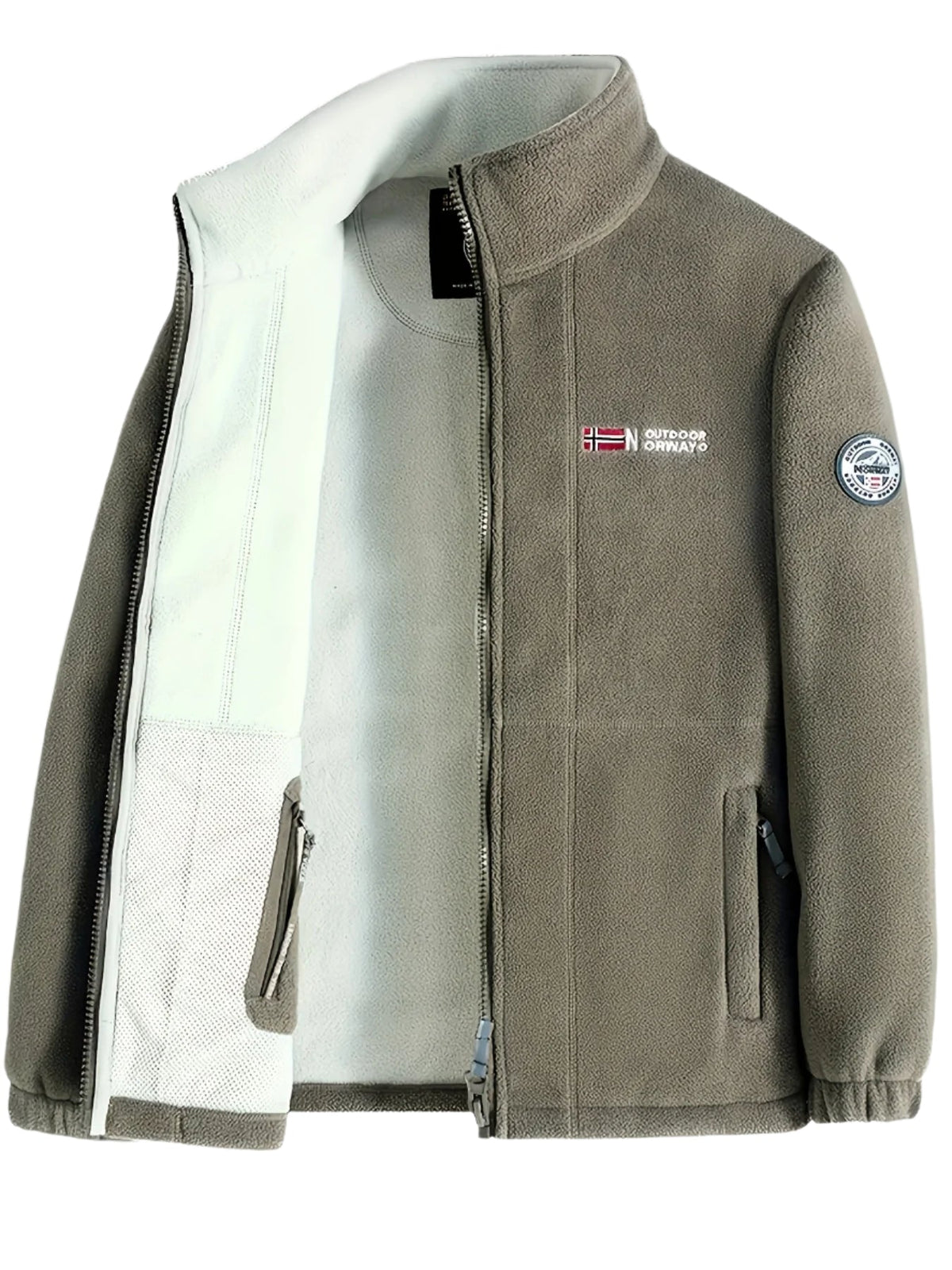 Kacob | Men's Classic Zip Fleece Jacket – Outdoor Mens Fleece with Side Pockets