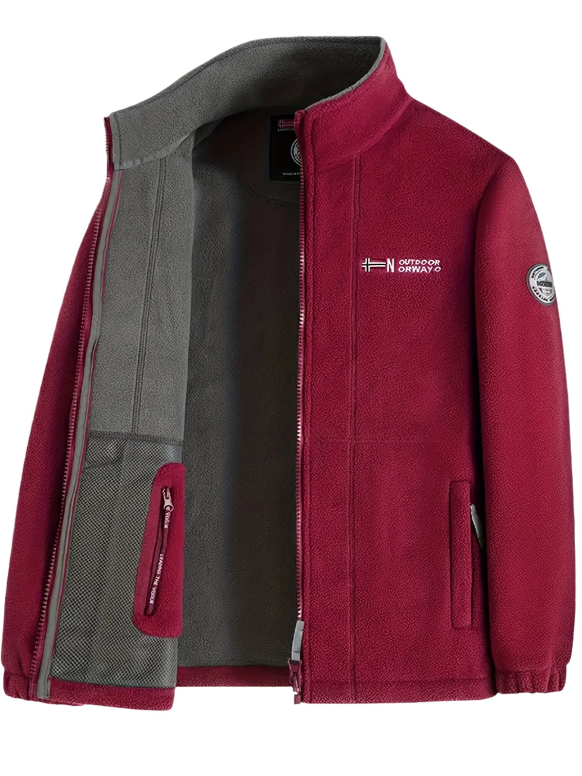 Kacob | Men's Classic Zip Fleece Jacket – Outdoor Mens Fleece with Side Pockets