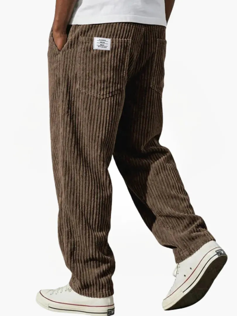 Men's Corduroy Trousers – Relaxed Straight Leg Cord Trousers