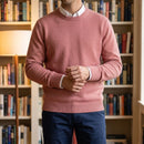 Kacob | Men's Crew Neck Fine Knit Jumper – Relaxed Everyday Knit