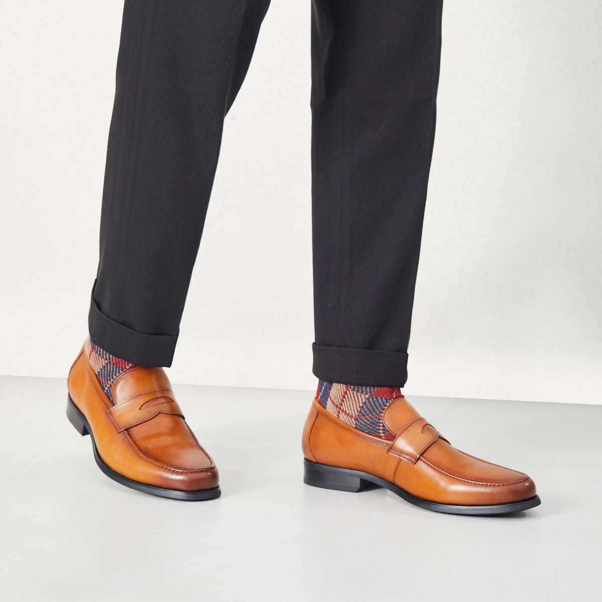Slip-On Men Leather Penny Loafers