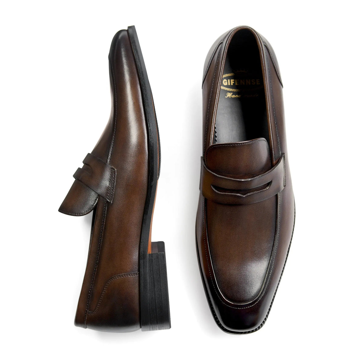 Slip-On Men Leather Penny Loafers