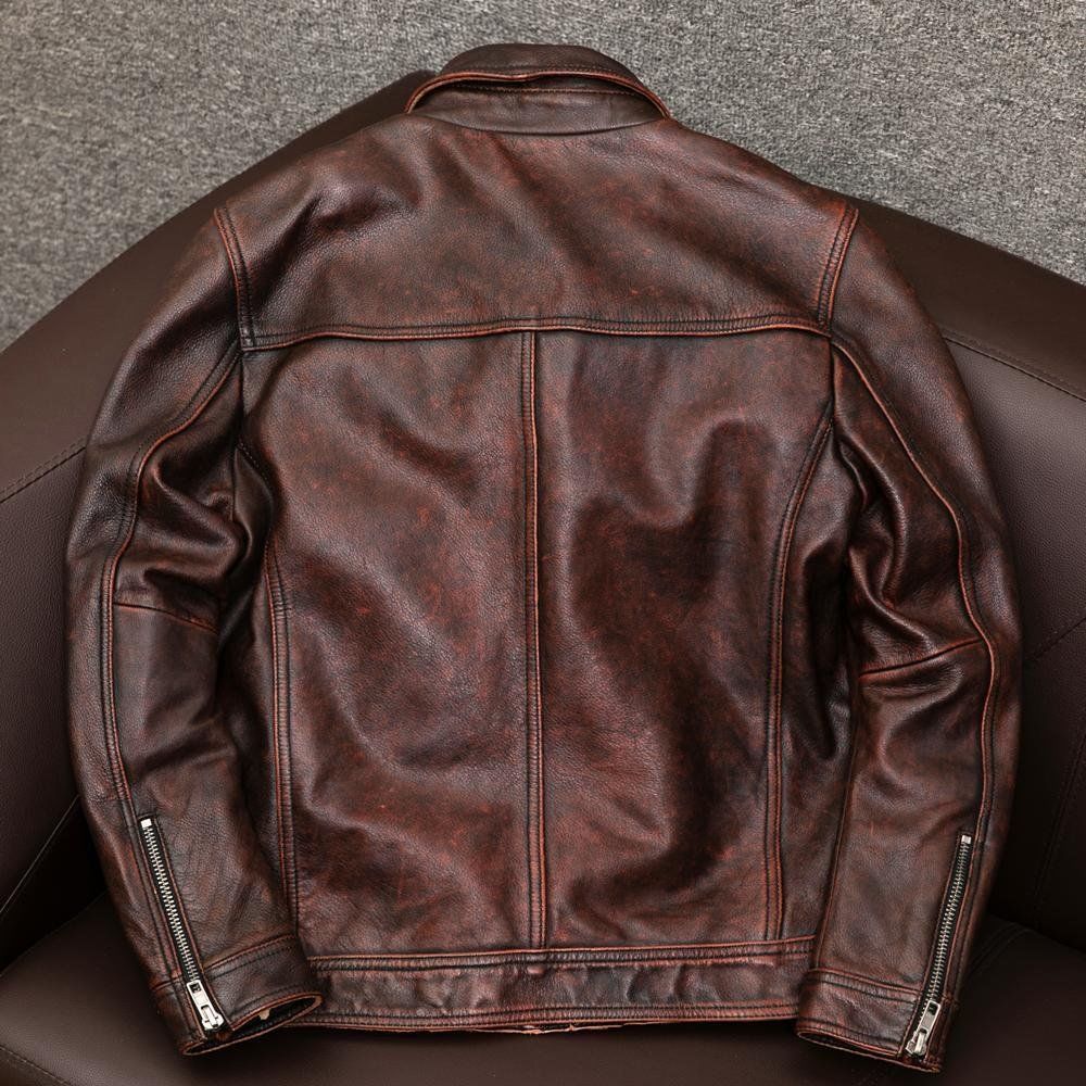 Men's Faux Leather Field Jacket – Utility Pocket Collared Jacket