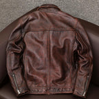 Men's Faux Leather Field Jacket – Utility Pocket Collared Jacket