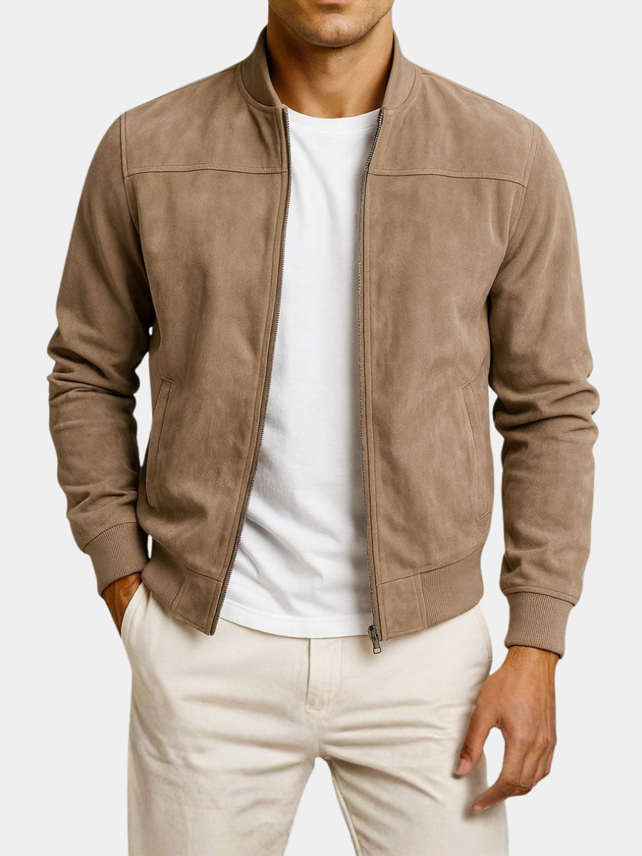 Kacob | Men's Faux Suede Jacket – Tailored Smart Casual Jacket
