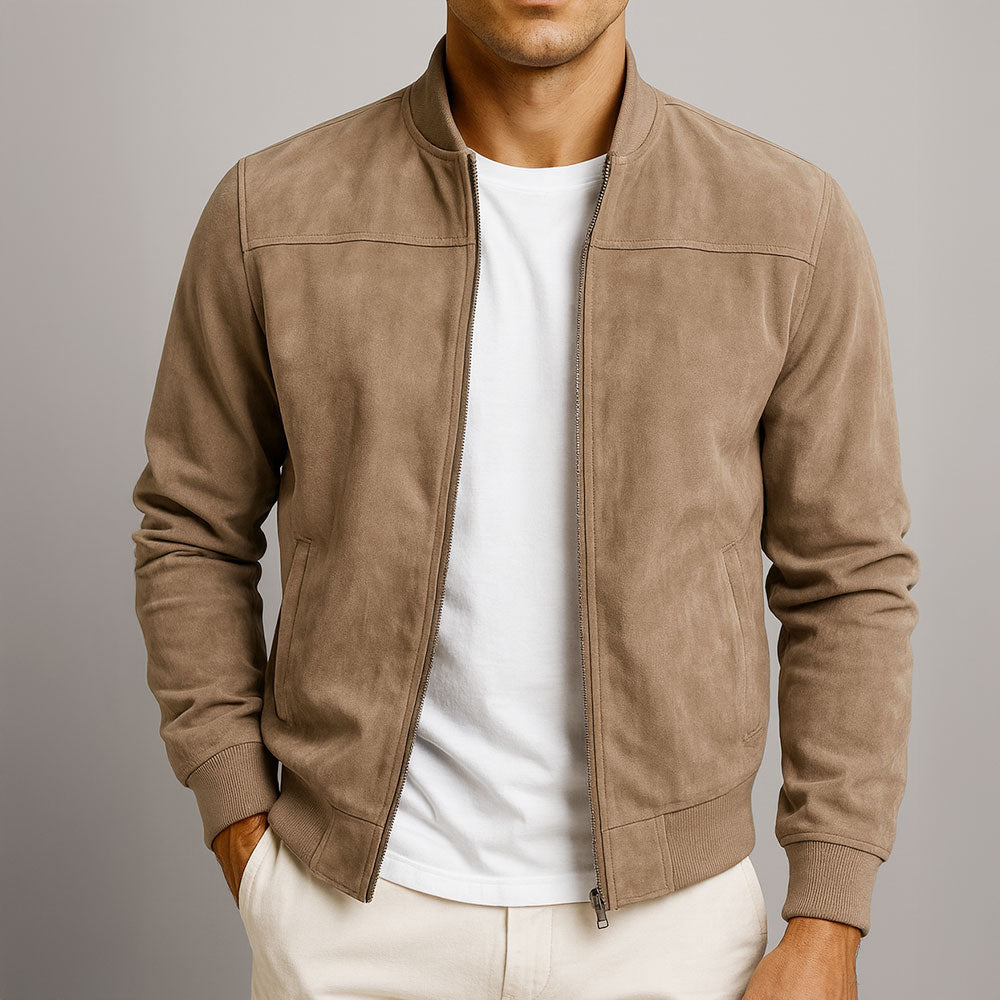 Kacob | Men's Faux Suede Jacket – Tailored Smart Casual Jacket