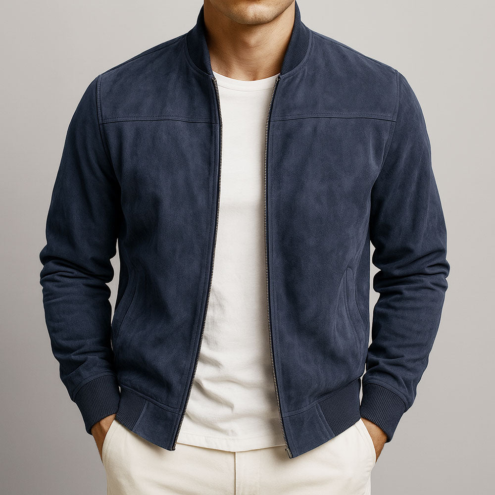 Kacob | Men's Faux Suede Jacket – Tailored Smart Casual Jacket