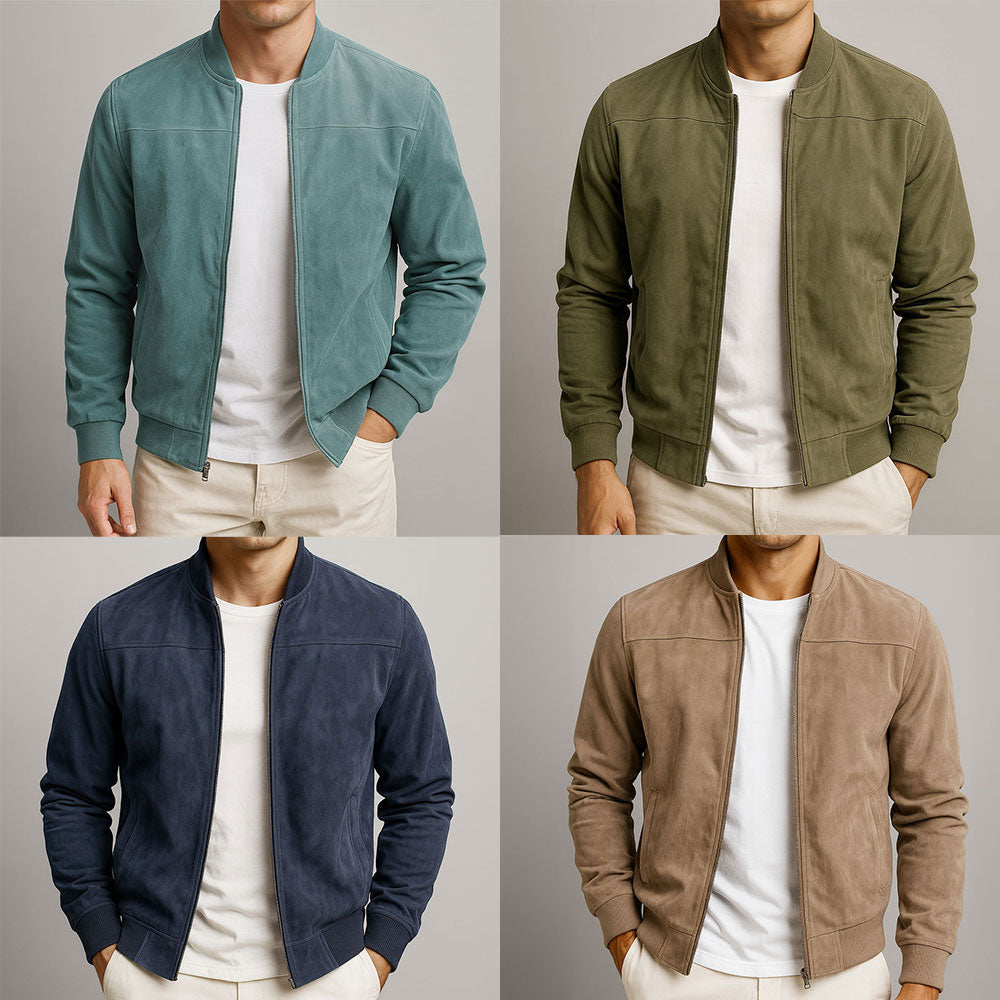 Kacob | Men's Faux Suede Jacket – Tailored Smart Casual Jacket